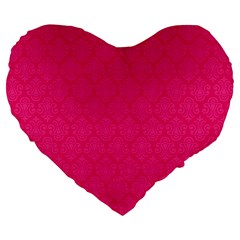 Pink Pattern, Abstract, Background, Bright, Desenho Large 19  Premium Heart Shape Cushions