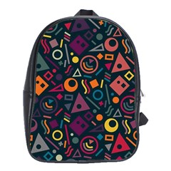 Random, Abstract, Forma, Cube, Triangle, Creative School Bag (xl)