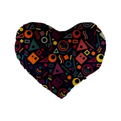 Random, Abstract, Forma, Cube, Triangle, Creative Standard 16  Premium Heart Shape Cushions