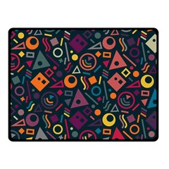 Random, Abstract, Forma, Cube, Triangle, Creative Two Sides Fleece Blanket (small) by nateshop