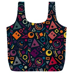 Random, Abstract, Forma, Cube, Triangle, Creative Full Print Recycle Bag (xxl) by nateshop