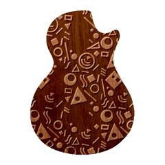 Random, Abstract, Forma, Cube, Triangle, Creative Guitar Shape Wood Guitar Pick Holder Case And Picks Set by nateshop