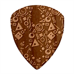 Random, Abstract, Forma, Cube, Triangle, Creative Guitar Shape Wood Guitar Pick Holder Case And Picks Set Pick