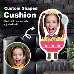Personalized Photo in Candy Dessert Fast Food Style Custom Shaped Cushion - Cut To Shape Cushion