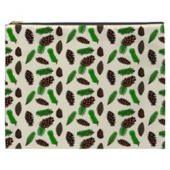 Spruce Sample Christmas Tree Branches Seamless Digital Texture Forest Nature Pattern Cosmetic Bag (xxxl)