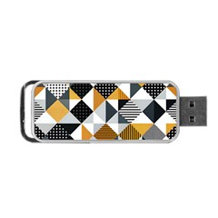 Pattern Tile Squares Triangles Seamless Geometry Portable Usb Flash (two Sides)