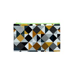 Pattern Tile Squares Triangles Seamless Geometry Cosmetic Bag (xs)