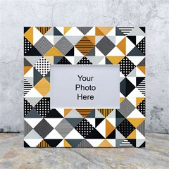 Pattern Tile Squares Triangles Seamless Geometry White Box Photo Frame 4  X 6  by Maspions