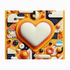 Valentine s Day Design Heart Love Poster Decor Romance Postcard Youth Fun Small Glasses Cloth