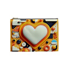 Valentine s Day Design Heart Love Poster Decor Romance Postcard Youth Fun Cosmetic Bag (medium)