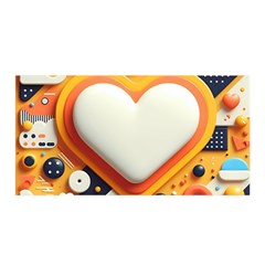 Valentine s Day Design Heart Love Poster Decor Romance Postcard Youth Fun Satin Wrap 35  X 70 