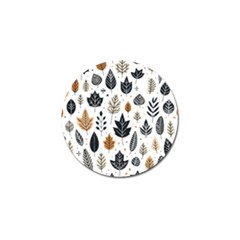 Autumn Leaves Fall Pattern Design Decor Nature Season Beauty Foliage Decoration Background Texture Golf Ball Marker (4 Pack) by Maspions