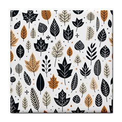 Autumn Leaves Fall Pattern Design Decor Nature Season Beauty Foliage Decoration Background Texture Face Towel