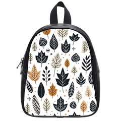 Autumn Leaves Fall Pattern Design Decor Nature Season Beauty Foliage Decoration Background Texture School Bag (small)