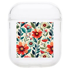 Flowers Flora Floral Background Pattern Nature Seamless Bloom Background Wallpaper Spring Soft Tpu Airpods 1/2 Case by Maspions