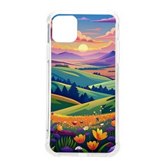 Field Valley Nature Meadows Flowers Dawn Landscape Iphone 11 Pro Max 6 5 Inch Tpu Uv Print Case by Maspions