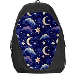 Night Moon Seamless Background Stars Sky Clouds Texture Pattern Backpack Bag