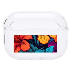 Hibiscus Flowers Colorful Vibrant Tropical Garden Bright Saturated Nature Hard Pc Airpods Pro Case