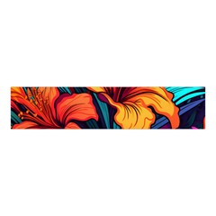 Hibiscus Flowers Colorful Vibrant Tropical Garden Bright Saturated Nature Velvet Scrunchie