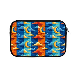 Clouds Stars Sky Moon Day And Night Background Wallpaper Apple Macbook Pro 13  Zipper Case