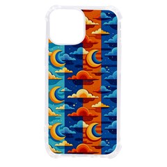 Clouds Stars Sky Moon Day And Night Background Wallpaper Iphone 13 Mini Tpu Uv Print Case