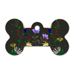 Bird Flower Plant Nature Dog Tag Bone (one Side)