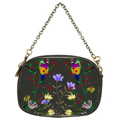 Bird Flower Plant Nature Chain Purse (one Side)