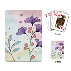 Flower Paint Flora Nature Plant Playing Cards Single Design (rectangle)