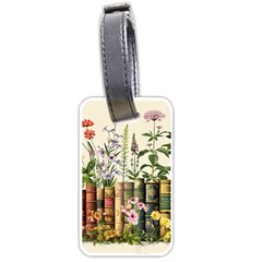Books Flowers Book Flower Flora Floral Luggage Tag (one Side)