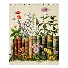 Books Flowers Book Flower Flora Floral Shower Curtain 60  X 72  (medium) 