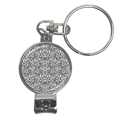 Monochrome Maze Design Print Nail Clippers Key Chain by dflcprintsclothing