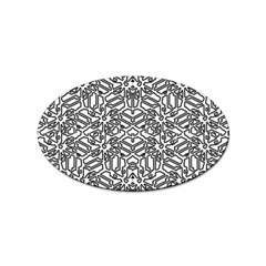 Monochrome Maze Design Print Sticker Oval (10 Pack) by dflcprintsclothing