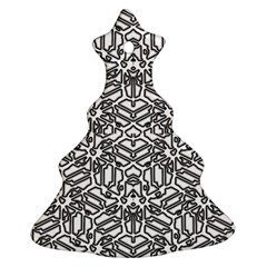 Monochrome Maze Design Print Christmas Tree Ornament (two Sides) by dflcprintsclothing