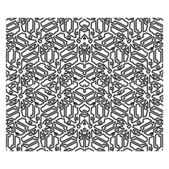 Monochrome Maze Design Print Two Sides Premium Plush Fleece Blanket (kids Size) by dflcprintsclothing