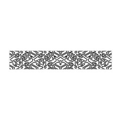 Monochrome Maze Design Print Premium Plush Fleece Scarf (mini) by dflcprintsclothing