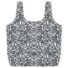 Monochrome Maze Design Print Full Print Recycle Bag (xxxl) by dflcprintsclothing