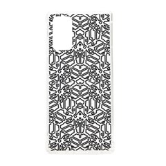 Monochrome Maze Design Print Samsung Galaxy Note 20 Tpu Uv Case by dflcprintsclothing