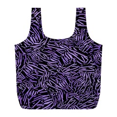 Enigmatic Plum Mosaic Full Print Recycle Bag (l) by dflcprintsclothing