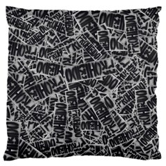 Rebel Life: Typography Black And White Pattern 16  Baby Flannel Cushion Case (two Sides)