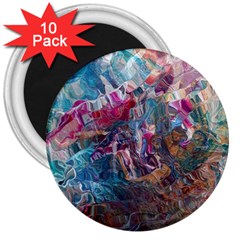 Straight Blend Module I Liquify 19-3 Color Edit 3  Magnets (10 Pack)  by kaleidomarblingart