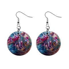 Straight Blend Module I Liquify 19-3 Color Edit Mini Button Earrings by kaleidomarblingart