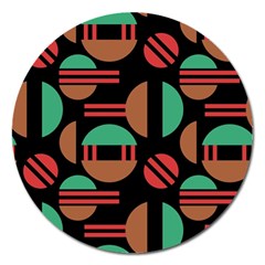 Abstract Geometric Pattern Magnet 5  (round)