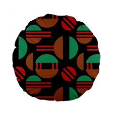 Abstract Geometric Pattern Standard 15  Premium Round Cushions