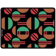 Abstract Geometric Pattern Two Sides Fleece Blanket (large)