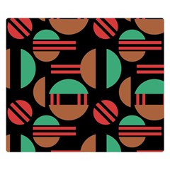 Abstract Geometric Pattern Premium Plush Fleece Blanket (small)