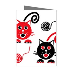 Cat Little Ball Animal Mini Greeting Cards (pkg Of 8)