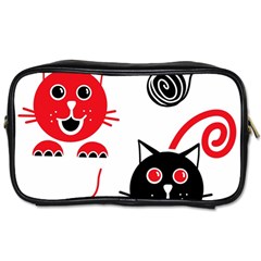 Cat Little Ball Animal Toiletries Bag (two Sides) by Maspions