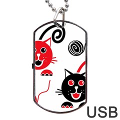 Cat Little Ball Animal Dog Tag Usb Flash (two Sides)