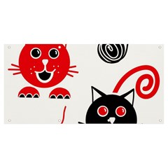 Cat Little Ball Animal Banner And Sign 8  X 4 