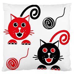 Cat Little Ball Animal 16  Baby Flannel Cushion Case (two Sides)